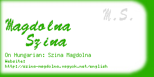 magdolna szina business card